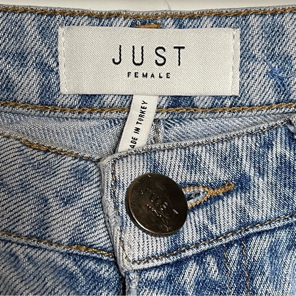 JUST Female Blue Frayed Hem Jones Jeans Size 26 - Picture 8 of 11